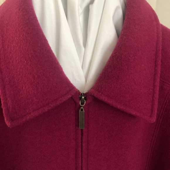 Penningtons size 1X cherry pink wool blend jacket blazer - Picture 2 of 9